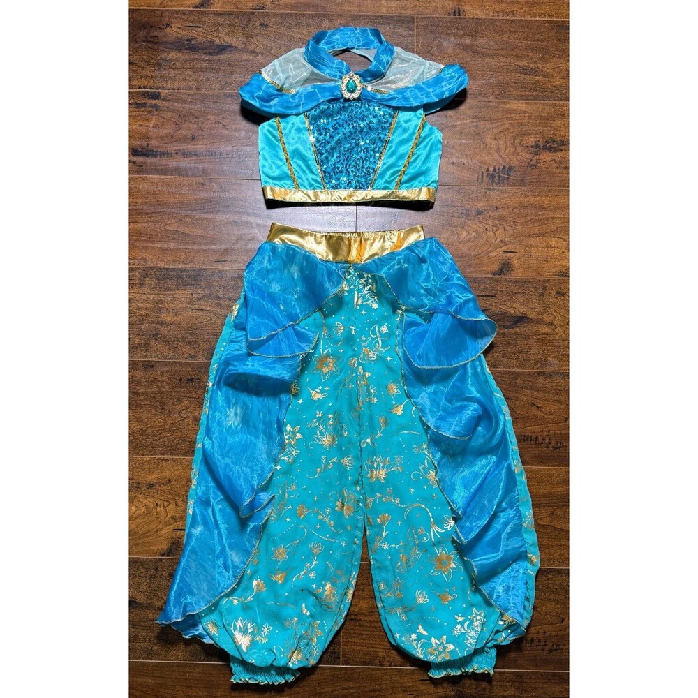 Disney Store Princess Jasmine Costume Halloween Dress-Up 2pc Aladdin Girls 7/8